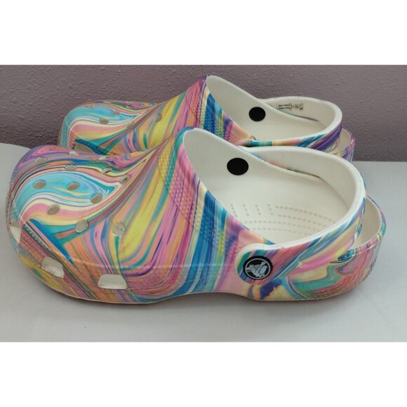 Crocs Classic Rainbow Watercolors Tye-Dye Men’s Clog Size 7 Women's/ Men's 5 - Picture 3 of 8